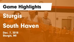 Sturgis  vs South Haven  Game Highlights - Dec. 7, 2018