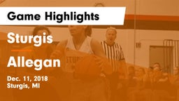 Sturgis  vs Allegan  Game Highlights - Dec. 11, 2018