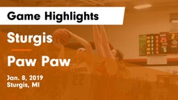 Sturgis  vs Paw Paw  Game Highlights - Jan. 8, 2019