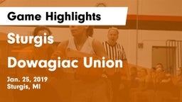 Sturgis  vs Dowagiac Union Game Highlights - Jan. 25, 2019