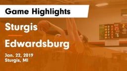 Sturgis  vs Edwardsburg  Game Highlights - Jan. 22, 2019