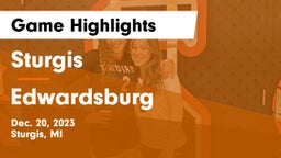 Sturgis  vs Edwardsburg  Game Highlights - Dec. 20, 2023