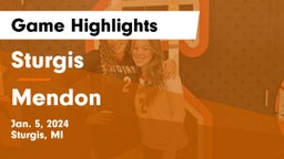 Sturgis  vs Mendon  Game Highlights - Jan. 5, 2024