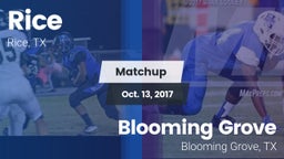 Matchup: Rice  vs. Blooming Grove  2017