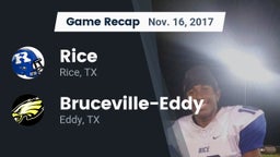 Recap: Rice  vs. Bruceville-Eddy  2017
