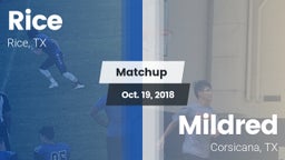 Matchup: Rice  vs. Mildred  2018