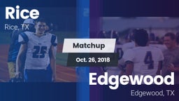 Matchup: Rice  vs. Edgewood  2018