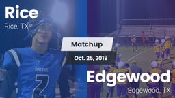 Matchup: Rice  vs. Edgewood  2019