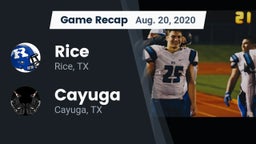 Recap: Rice  vs. Cayuga  2020