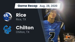 Recap: Rice  vs. Chilton  2020