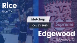 Matchup: Rice  vs. Edgewood  2020