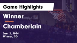 Winner  vs Chamberlain  Game Highlights - Jan. 2, 2024