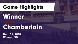 Winner  vs Chamberlain  Game Highlights - Dec. 31, 2018