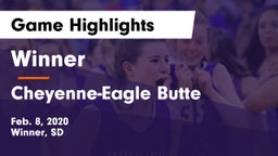 Winner  vs Cheyenne-Eagle Butte  Game Highlights - Feb. 8, 2020