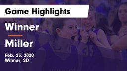 Winner  vs Miller  Game Highlights - Feb. 25, 2020