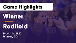 Winner  vs Redfield  Game Highlights - March 9, 2020