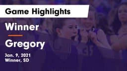 Winner  vs Gregory  Game Highlights - Jan. 9, 2021