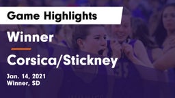 Winner  vs Corsica/Stickney  Game Highlights - Jan. 14, 2021