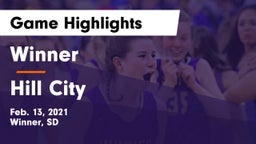 Winner  vs Hill City  Game Highlights - Feb. 13, 2021