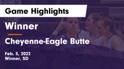 Winner  vs Cheyenne-Eagle Butte  Game Highlights - Feb. 5, 2022