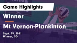 Winner  vs Mt Vernon-Plankinton Game Highlights - Sept. 25, 2021