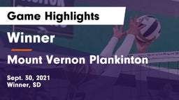 Winner  vs Mount Vernon Plankinton Game Highlights - Sept. 30, 2021
