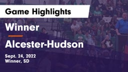 Winner  vs Alcester-Hudson  Game Highlights - Sept. 24, 2022