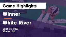 Winner  vs White River  Game Highlights - Sept. 25, 2023