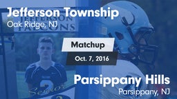 Matchup: Jefferson Township vs. Parsippany Hills  2016