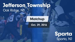 Matchup: Jefferson Township vs. Sparta  2016