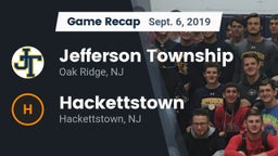 Recap: Jefferson Township  vs. Hackettstown  2019