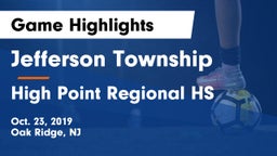 Jefferson Township  vs High Point Regional HS Game Highlights - Oct. 23, 2019