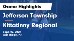 Jefferson Township  vs Kittatinny Regional  Game Highlights - Sept. 22, 2022