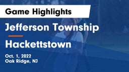 Jefferson Township  vs Hackettstown  Game Highlights - Oct. 1, 2022