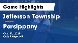 Jefferson Township  vs Parsippany  Game Highlights - Oct. 13, 2022