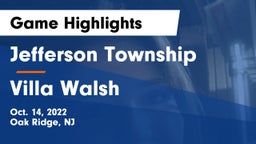 Jefferson Township  vs Villa Walsh Game Highlights - Oct. 14, 2022