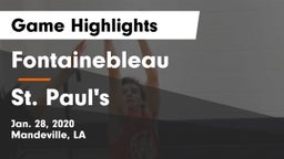 Fontainebleau  vs St. Paul's Game Highlights - Jan. 28, 2020