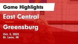 East Central  vs Greensburg  Game Highlights - Oct. 5, 2023