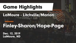 LaMoure - Litchville/Marion vs Finley-Sharon/Hope-Page  Game Highlights - Dec. 12, 2019