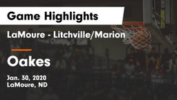 LaMoure - Litchville/Marion vs Oakes  Game Highlights - Jan. 30, 2020