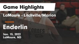 LaMoure - Litchville/Marion vs Enderlin  Game Highlights - Jan. 15, 2022