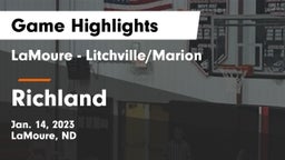 LaMoure - Litchville/Marion vs Richland  Game Highlights - Jan. 14, 2023