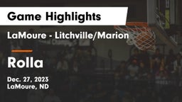 LaMoure - Litchville/Marion vs Rolla  Game Highlights - Dec. 27, 2023
