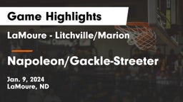 LaMoure - Litchville/Marion vs Napoleon/Gackle-Streeter  Game Highlights - Jan. 9, 2024