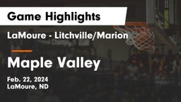 LaMoure - Litchville/Marion vs Maple Valley  Game Highlights - Feb. 22, 2024