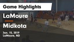 LaMoure  vs Midkota  Game Highlights - Jan. 15, 2019