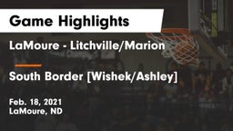 LaMoure - Litchville/Marion vs South Border [Wishek/Ashley]  Game Highlights - Feb. 18, 2021