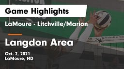 LaMoure - Litchville/Marion vs Langdon Area  Game Highlights - Oct. 2, 2021