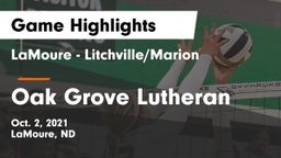 LaMoure - Litchville/Marion vs Oak Grove Lutheran  Game Highlights - Oct. 2, 2021