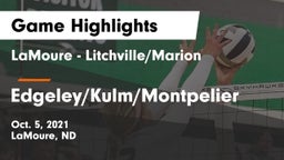 LaMoure - Litchville/Marion vs Edgeley/Kulm/Montpelier Game Highlights - Oct. 5, 2021
